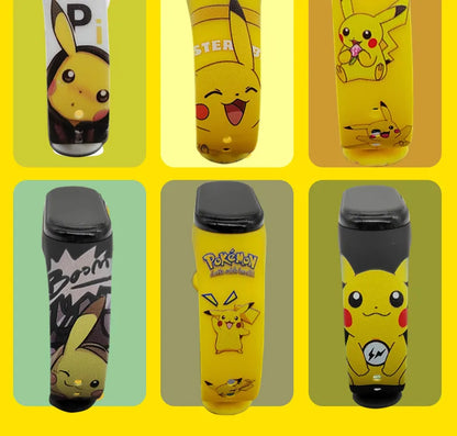 Pokémon LED-Digitaluhr – Kinderarmbanduhr mit Pikachu, Gengar & Evoli im Anime-Design