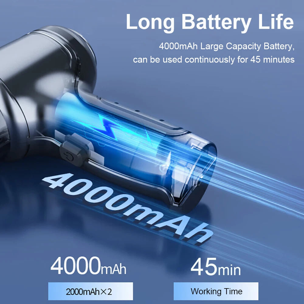 Handstaubsauger 95000PA – Kabellos & Stark für Auto & Haushalt