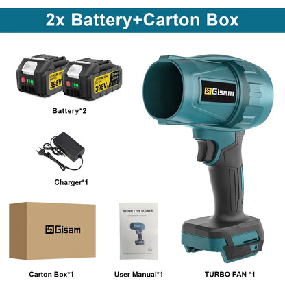 Gisam 200 m/s Brushless Turbo Jet Fan 1500 W – Makita 18 V Akku-Gebläse