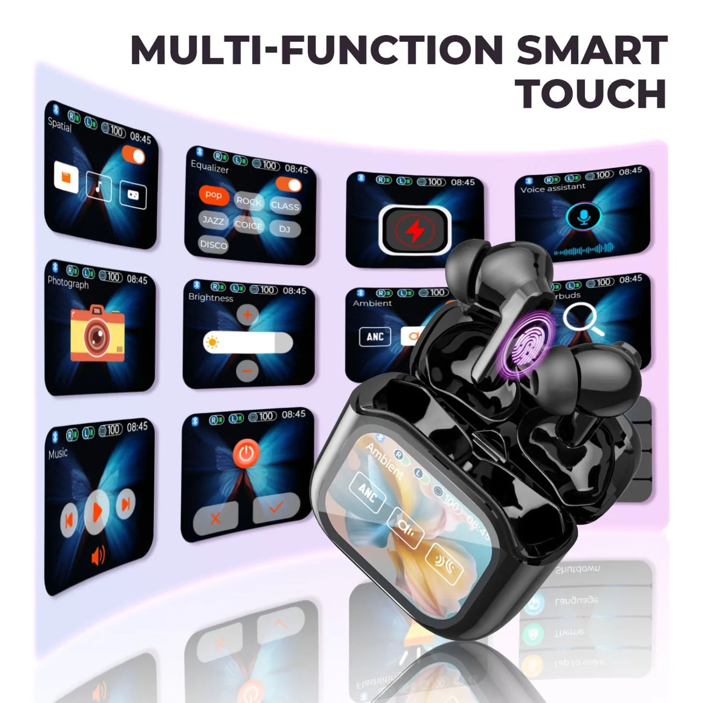 2er-Set Übersetzungs-Kopfhörer – Bluetooth 5.4 Earbuds mit Echtzeit-Übersetzung in 144 Sprachen – Noise Cancelling Headsets für Reisen & Business