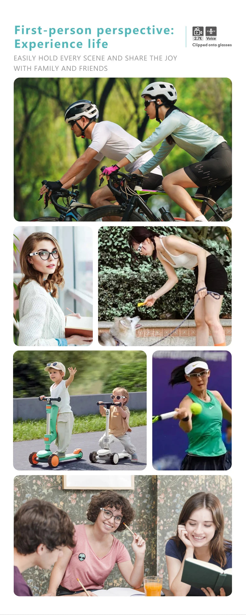 Xiaomi 4K FPV Smart Glasses mit HD-Kamera – Videoaufnahme, WiFi App-Steuerung & Sprachaufzeichnung für Outdoor & Sport