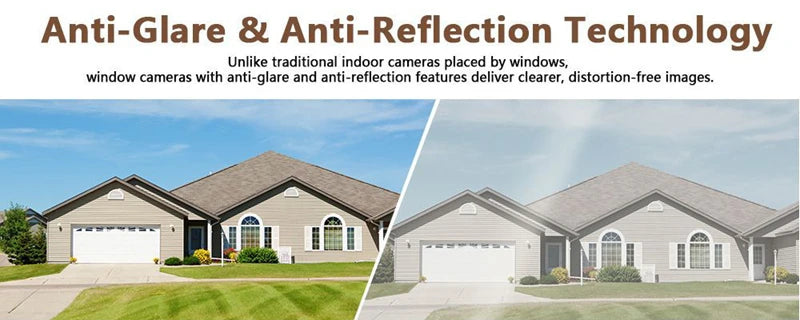 5MP WLAN Fensterkamera mit 4K & Farb-Nachtsicht – Indoor & Outdoor, Bewegungserkennung, Zwei-Wege-Audio, Alexa-kompatibel