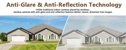 5MP WLAN Fensterkamera mit 4K & Farb-Nachtsicht – Indoor & Outdoor, Bewegungserkennung, Zwei-Wege-Audio, Alexa-kompatibel