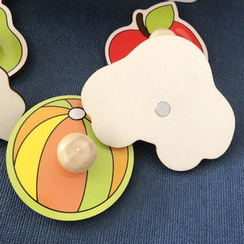 Montessori Holzpuzzle Tiere – Lernspielzeug mit Greifhilfe für Kinder ab 1 Jahr