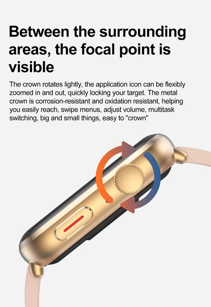 Xiaomi Smartwatch für Damen 2025 – Gesundheitsuhr mit Blutdruck, HRV, Sauerstoff & AI-Diagnose – AMOLED Touch – IP68 wasserdicht – NFC & Bluetooth