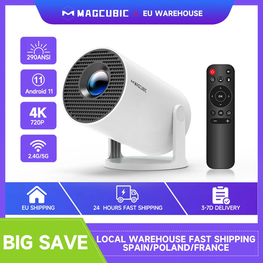 Magcubic HY300 Pro 4K Beamer – Android 11, 290 ANSI Lumen, WLAN & Bluetooth