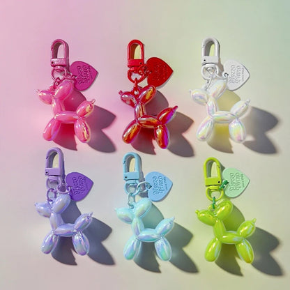 Balloon Dog Schlüsselanhänger – Acryl-Tieranhänger im Y2K-Stil – Süßes Accessoire für Taschen & Schlüssel