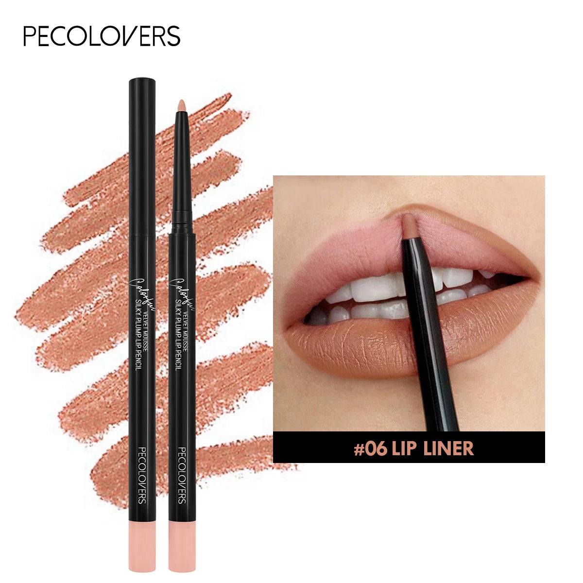 Wasserfester Matte Lipliner – Konturenstift in 12 Farben, langanhaltend & nicht abfärbend