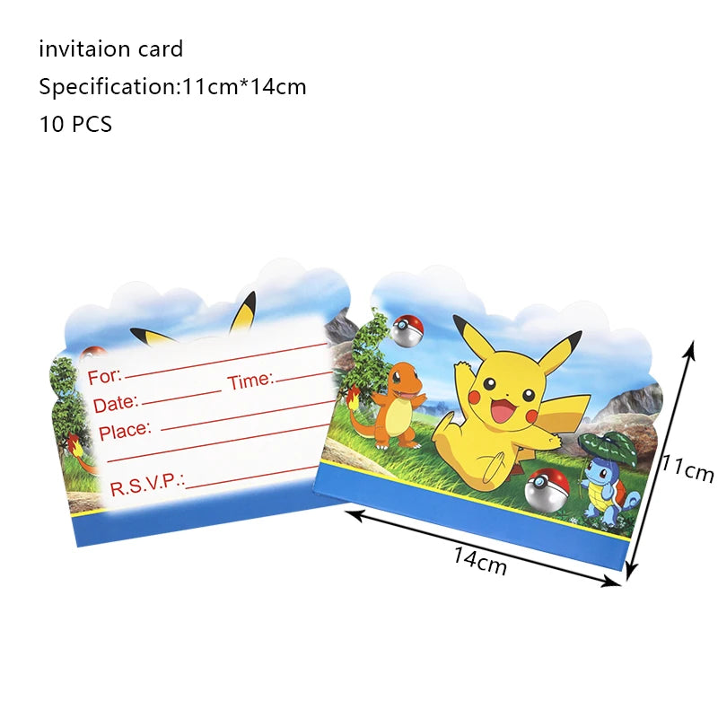 Pokemon Geburtstag Party Dekoration Neue Blitz Pikachu Ballon Für Kinder Event Liefert Einweg Geschirr Banner Hintergrund
