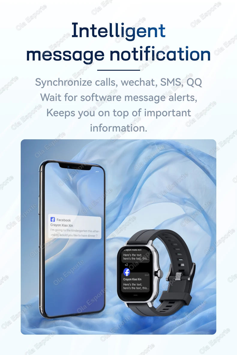 1,83" Smartwatch für Damen & Herren – BT Call, Fitness & Full Touchscreen