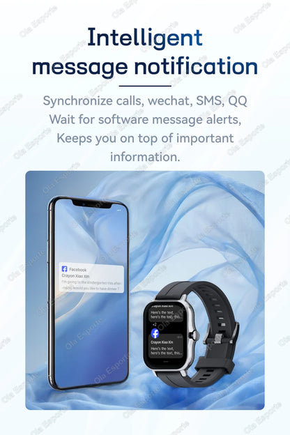 1,83" Smartwatch für Damen & Herren – BT Call, Fitness & Full Touchscreen