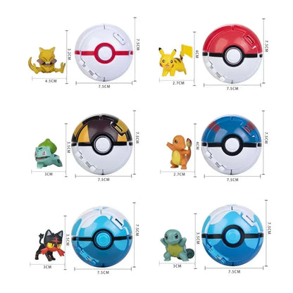 Pokémon Figur mit Pokéball – Pikachu, Glurak & Co. im Modell-Set von MINISO