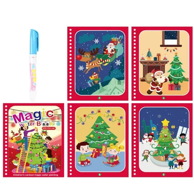 Magisches Wasser-Malbuch mit Stift – Lernspielzeug für Kinder ab 2 Jahren