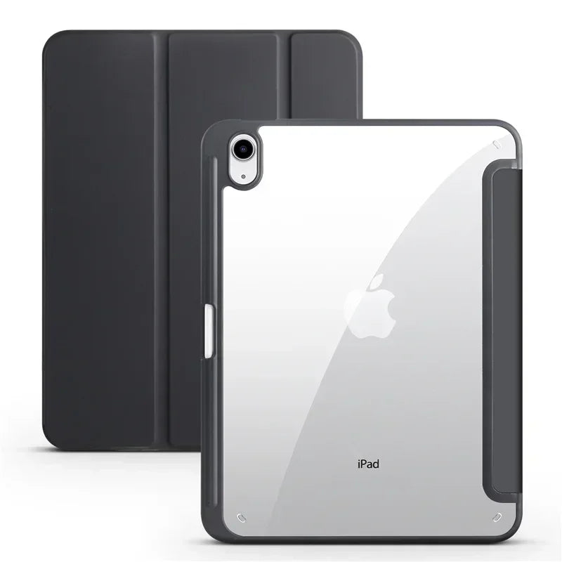 iPad Hülle mit Stifthalter & Standfunktion – Acryl Rückseite, stoßfest