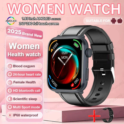 Xiaomi Smartwatch für Damen 2025 – Gesundheitsuhr mit Blutdruck, HRV, Sauerstoff & AI-Diagnose – AMOLED Touch – IP68 wasserdicht – NFC & Bluetooth