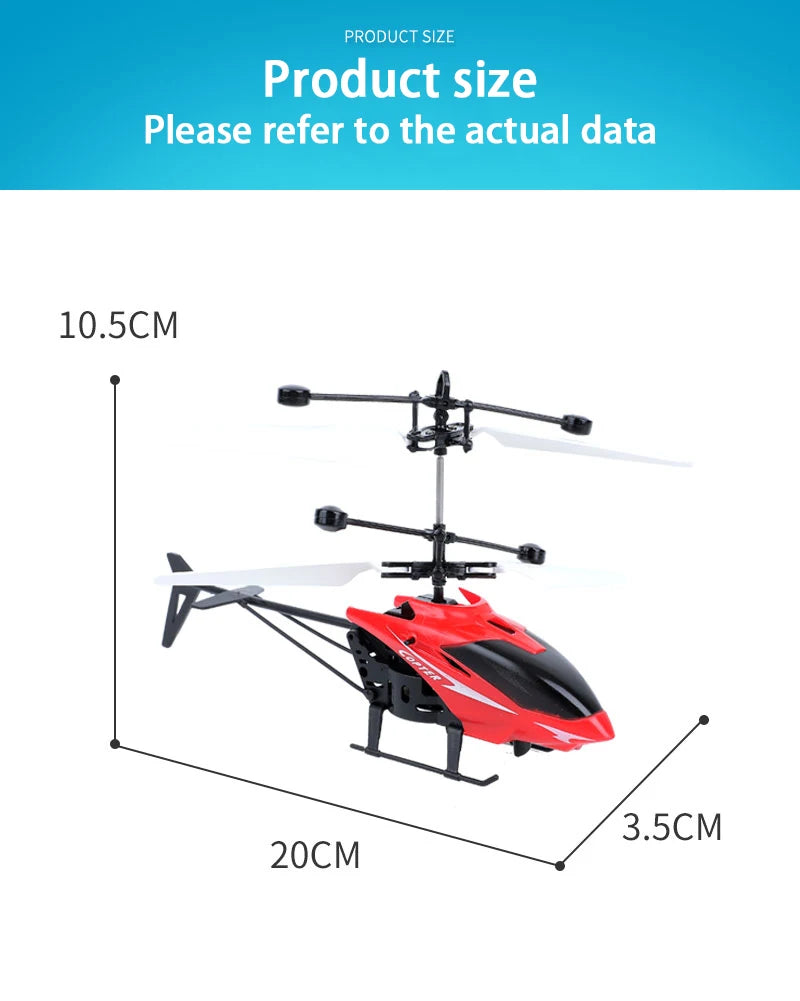 Wiederaufladbarer Mini RC Helikopter – Fernsteuerbarer Spielzeug-Drohne für Kinder mit USB-Ladung