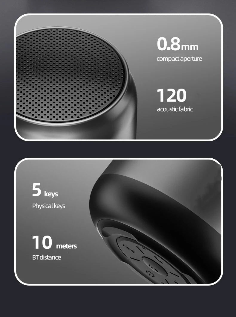 PHONEPACE Mini Bluetooth Lautsprecher – tragbar mit HD-Sound & Bass