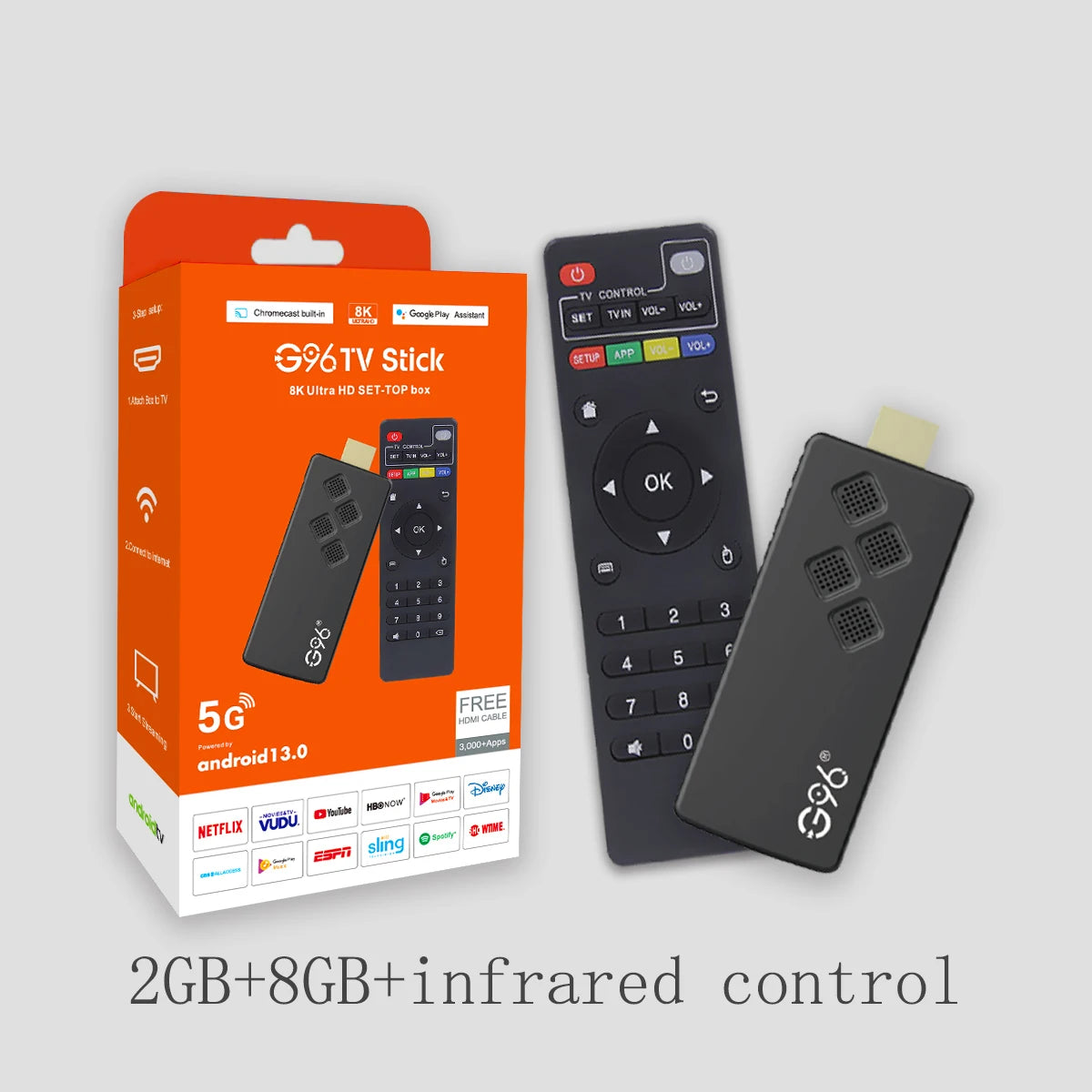KANAVI G96 TV Stick – 8K Android 13 HDMI Streaming Dongle mit 2GB RAM
