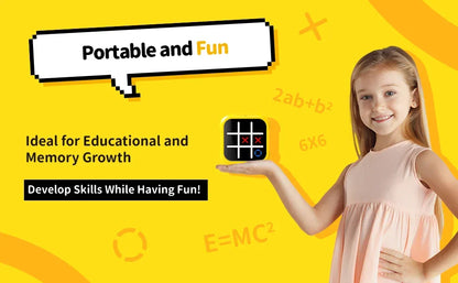 Elektronisches Tic-Tac-Toe Spiel – Tragbare 3-in-1 Konsole für Kinder & Erwachsene, Lernspiel mit Memory- und Reaktionsmodus