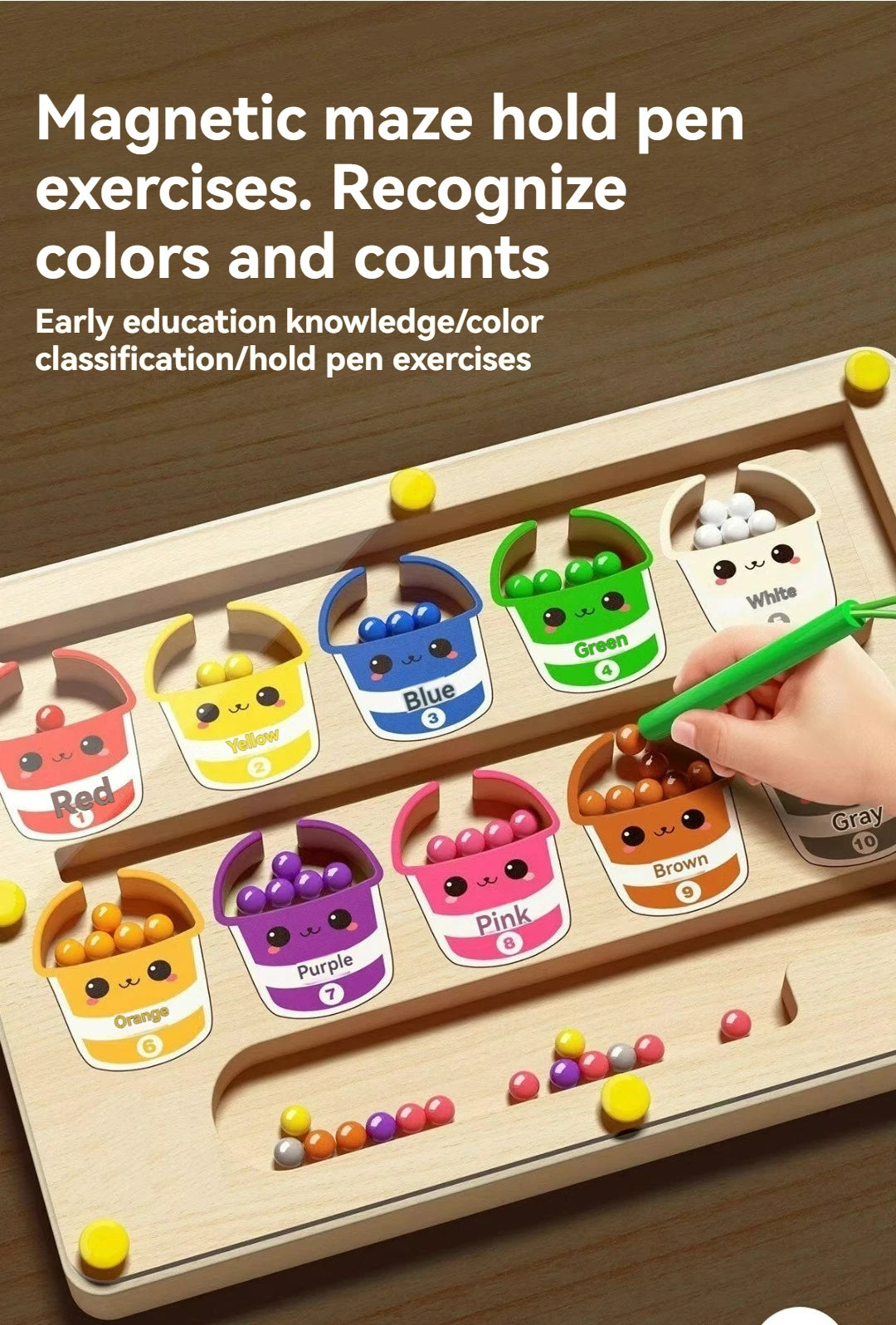 Magnetisches Labyrinth-Spiel für Kinder – Konzentrationstraining & Logikspiel ab 3 Jahren