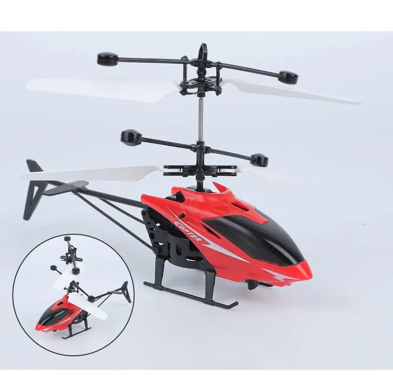 Wiederaufladbarer Mini RC Helikopter – Fernsteuerbarer Spielzeug-Drohne für Kinder mit USB-Ladung