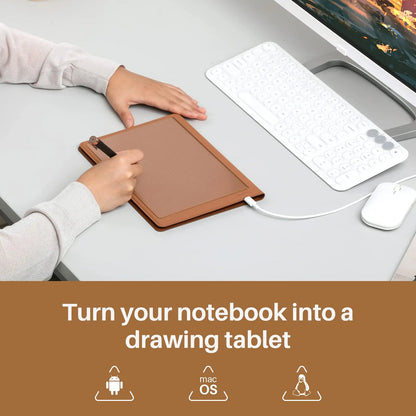 HUION Note 2-in-1 digitales Notebook-Zeichentablett mit batterielosem Stift, kabelloses Bluetooth-Papiertablett, elektronischer Schreibblock