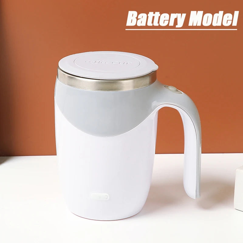 Automatischer Magnet-Rührbecher aus Edelstahl – selbstmischend, USB, 380 ml