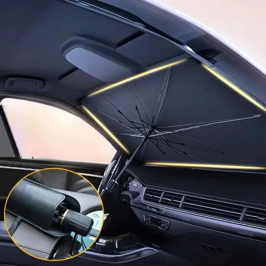 Auto-Sonnenschirm Frontscheibe – Faltbarer Car Sunshade Umbrella für Sommer & UV-Schutz