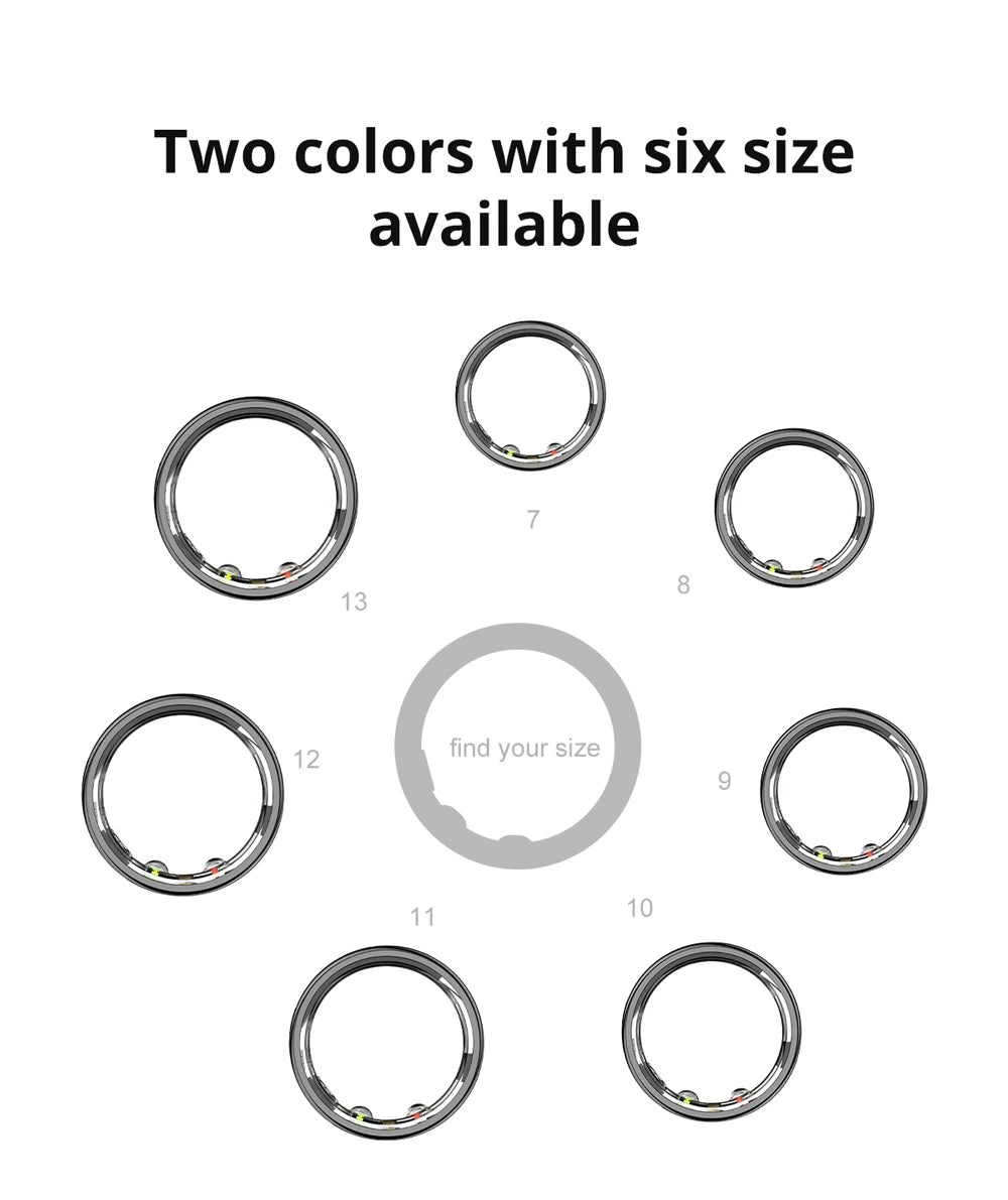 COLMI R10 Smart Ring mit Ladeetui – Gesundheits- & Schlaftracker, 5ATM wasserdicht, für Damen & Herren