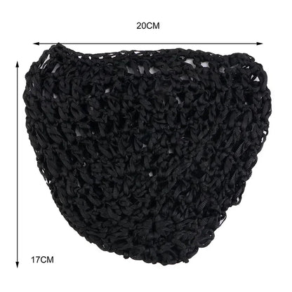 Haarnetz Damen gehäkelt – Elastisches Mesh Turban Cap – Schlafhaube & Haarpflege-Hilfe – atmungsaktiv & bequem – Unisex
