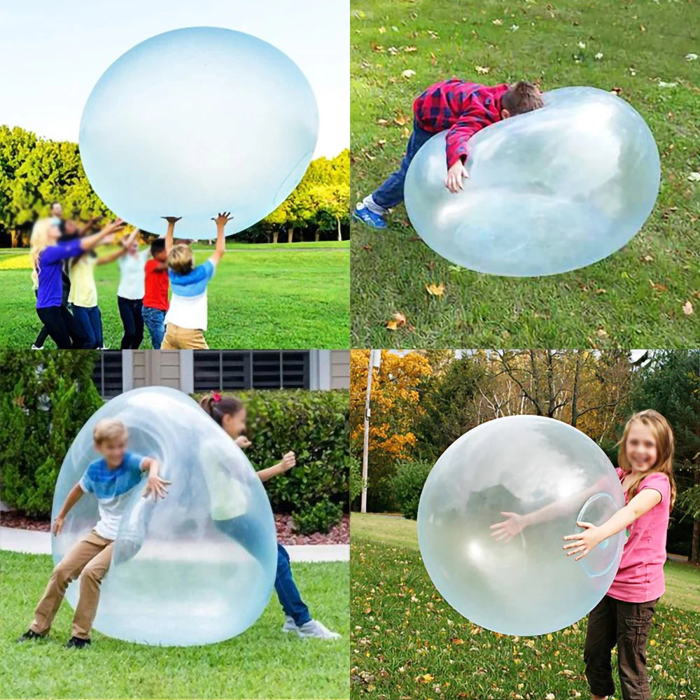 Aufblasbarer Bubble Ball für Kinder – Outdoor Luft- & Wasserball, 70 cm, elastisch & sicher