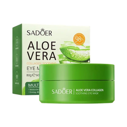 60x Aloe Vera Collagen Augenpads – Augenmaske gegen Augenringe & Falten