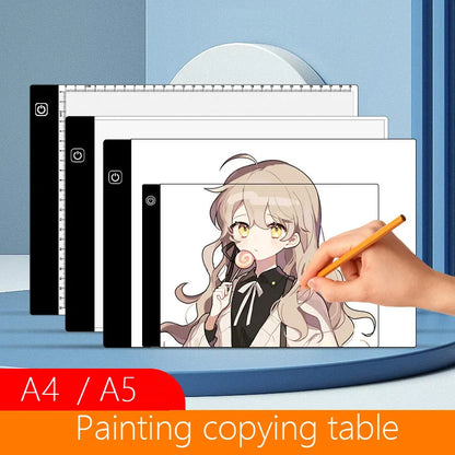 A4 LED Zeichenbrett für Kinder – Transparentes Leuchtpad mit 3 Helligkeitsstufen, nicht dimmbar