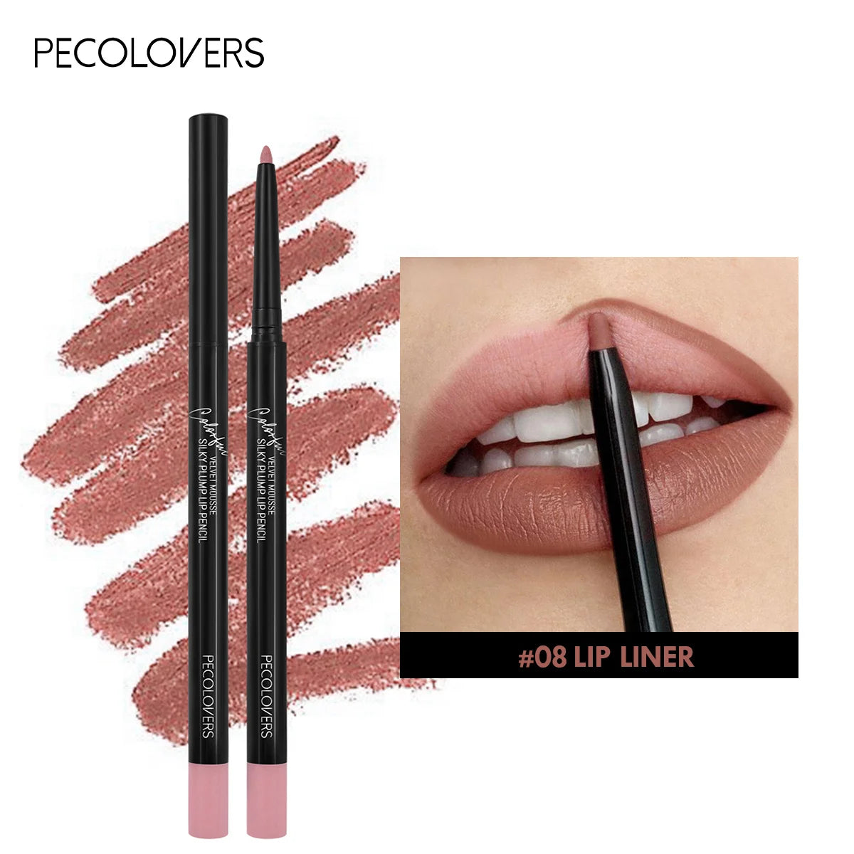 Wasserfester Matte Lipliner – Konturenstift in 12 Farben, langanhaltend & nicht abfärbend