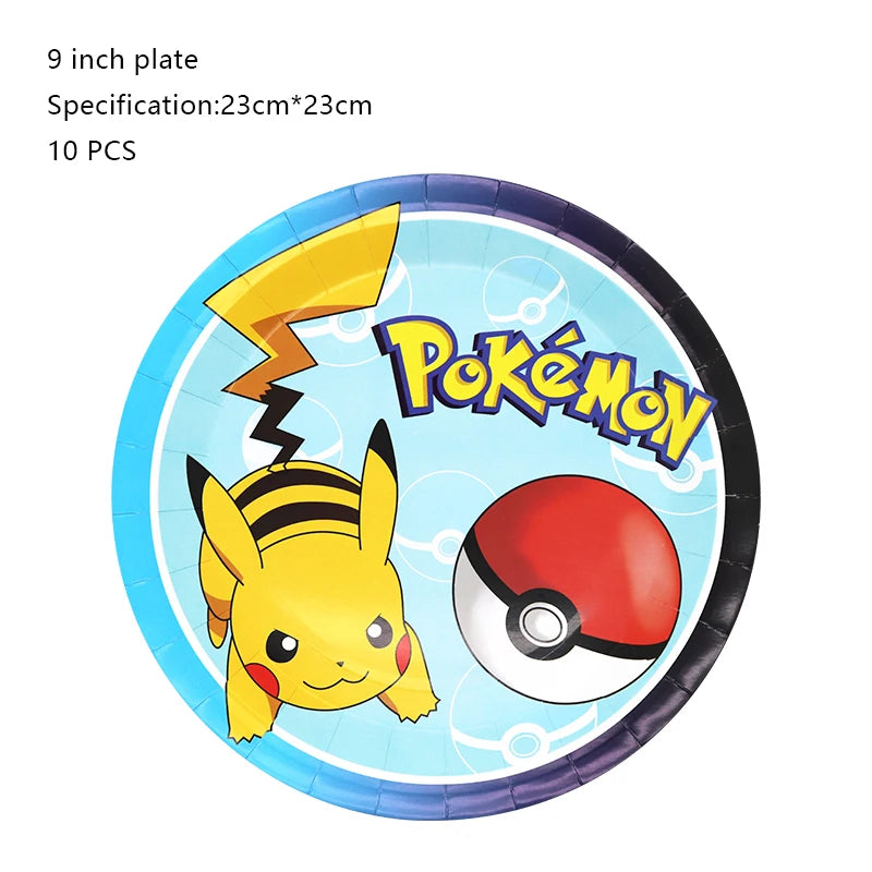 Pokemon Geburtstag Party Dekoration Neue Blitz Pikachu Ballon Für Kinder Event Liefert Einweg Geschirr Banner Hintergrund