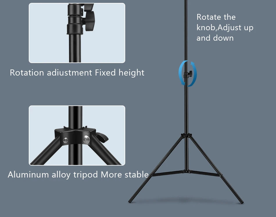 10" Selfie Ringlicht mit Stativ – LED-Ringleuchte für Video & Livestream