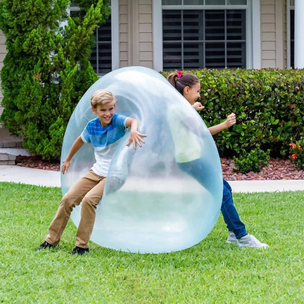 Aufblasbarer Bubble Ball für Kinder – Outdoor Luft- & Wasserball, 70 cm, elastisch & sicher
