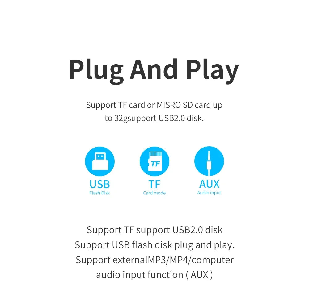 TG659 Mini Bluetooth Lautsprecher – TWS, TF-Karte & Radio, 5.3 kabellos