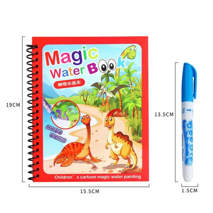 Magisches Wasser-Malbuch mit Stift – Lernspielzeug für Kinder ab 2 Jahren