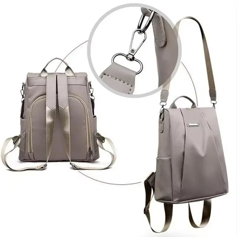 Neue frauen Multifunktions Rucksack Casual Einfarbig Schule Tasche Für Mädchen Mode Abnehmbaren Riemen Reise Schulter Tasche