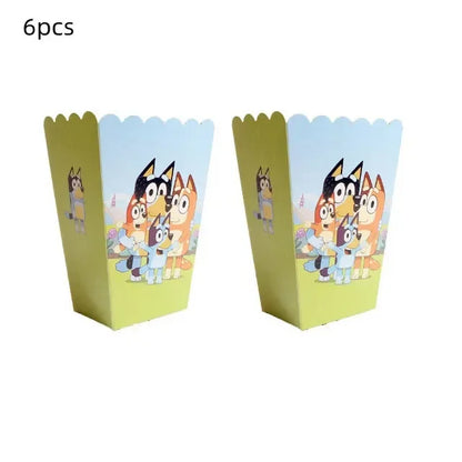 Bluey Ballons Blueies Cartoon Hund Ballon Bingoed Alles Gute zum Geburtstag Banner Geschirr Hintergrund Party Dekorationen Kind Kuchen Topper