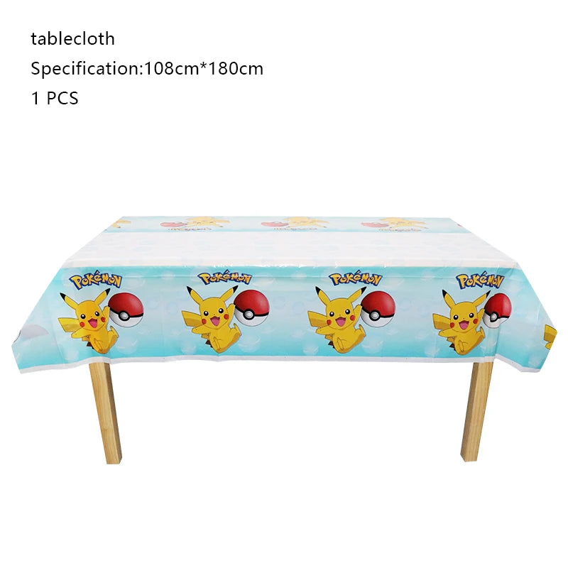 Pokemon Geburtstag Party Dekoration Neue Blitz Pikachu Ballon Für Kinder Event Liefert Einweg Geschirr Banner Hintergrund