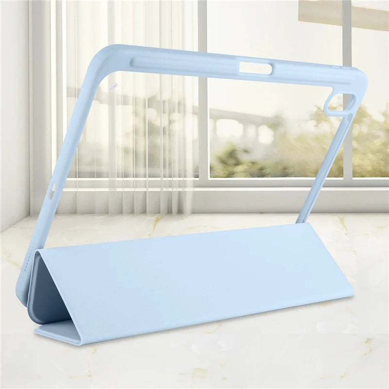 iPad Hülle mit Stifthalter & Standfunktion – Acryl Rückseite, stoßfest