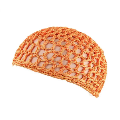 Haarnetz Damen gehäkelt – Elastisches Mesh Turban Cap – Schlafhaube & Haarpflege-Hilfe – atmungsaktiv & bequem – Unisex
