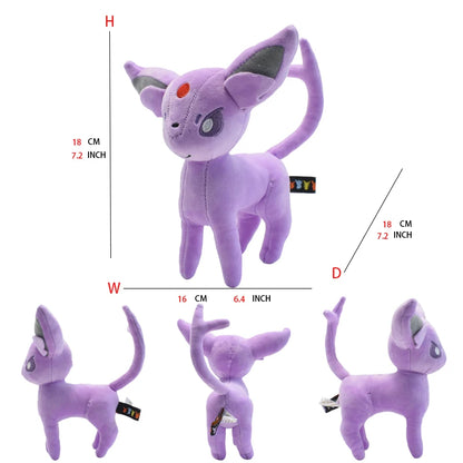 Plüschfiguren Set: Leafeon, Vaporeon, Glaceon, Sylveon & mehr – Weiche Pokémon Kuscheltiere für Sammler & Kinder