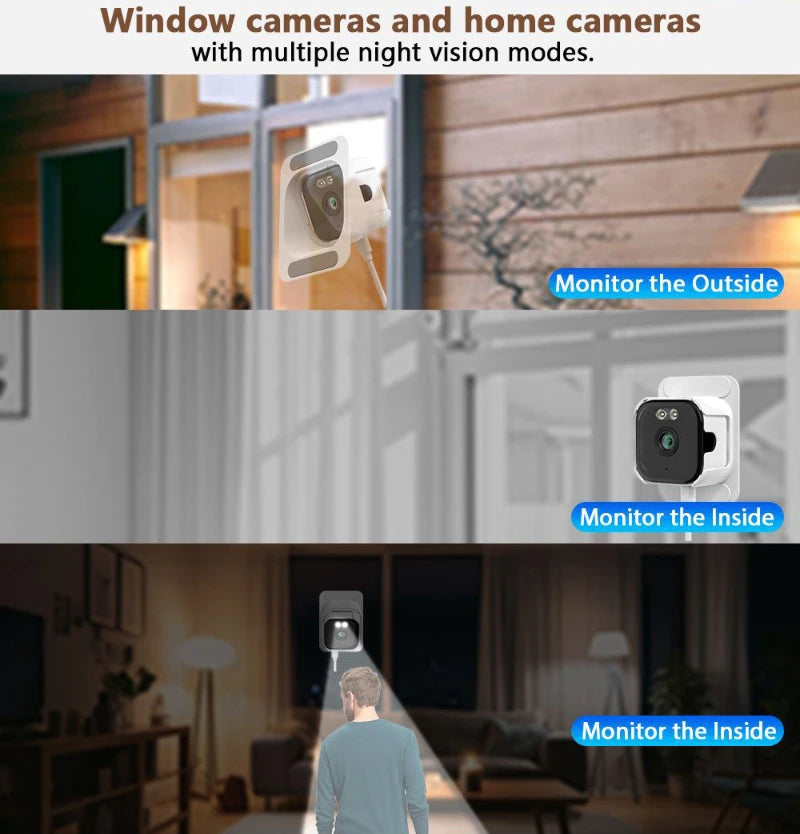 5MP WLAN Fensterkamera mit 4K & Farb-Nachtsicht – Indoor & Outdoor, Bewegungserkennung, Zwei-Wege-Audio, Alexa-kompatibel