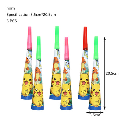 Pokemon Geburtstag Party Dekoration Neue Blitz Pikachu Ballon Für Kinder Event Liefert Einweg Geschirr Banner Hintergrund