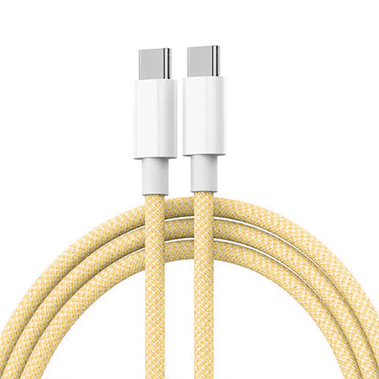 USB-C zu USB-C Nylon Kabel – 60W Schnellladekabel für iPhone 15, Samsung, Huawei & mehr