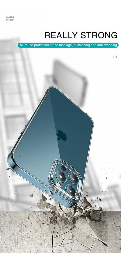 Ultradünne transparente iPhone Hülle – Soft Silikon, stoßfest