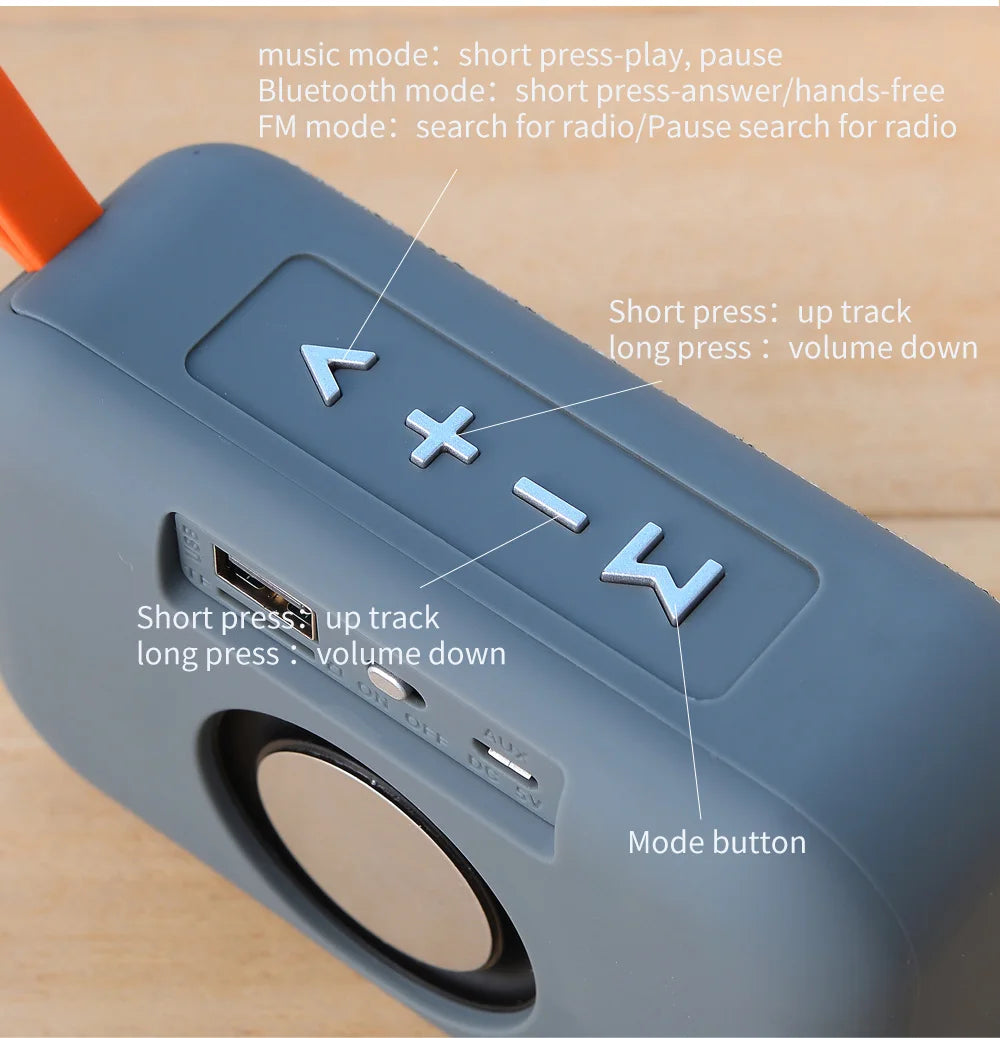 TG506 Mini Bluetooth Lautsprecher – wasserdicht, mit FM & TF-Karte